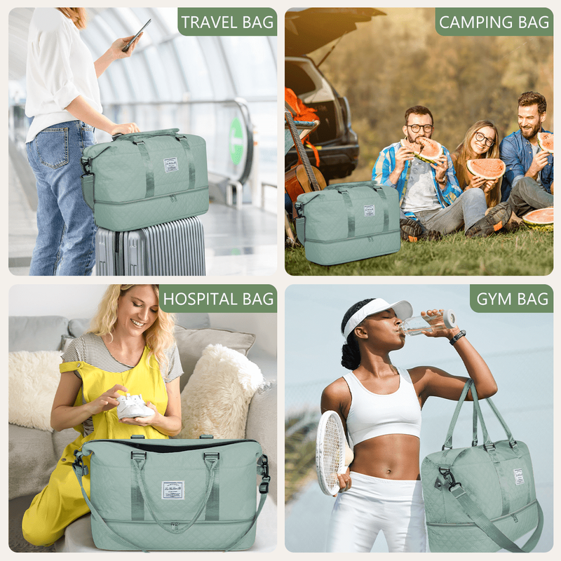 Weekender Bags for Women, Travel Duffel Bags with Shoe Compartment, Personal Ite3