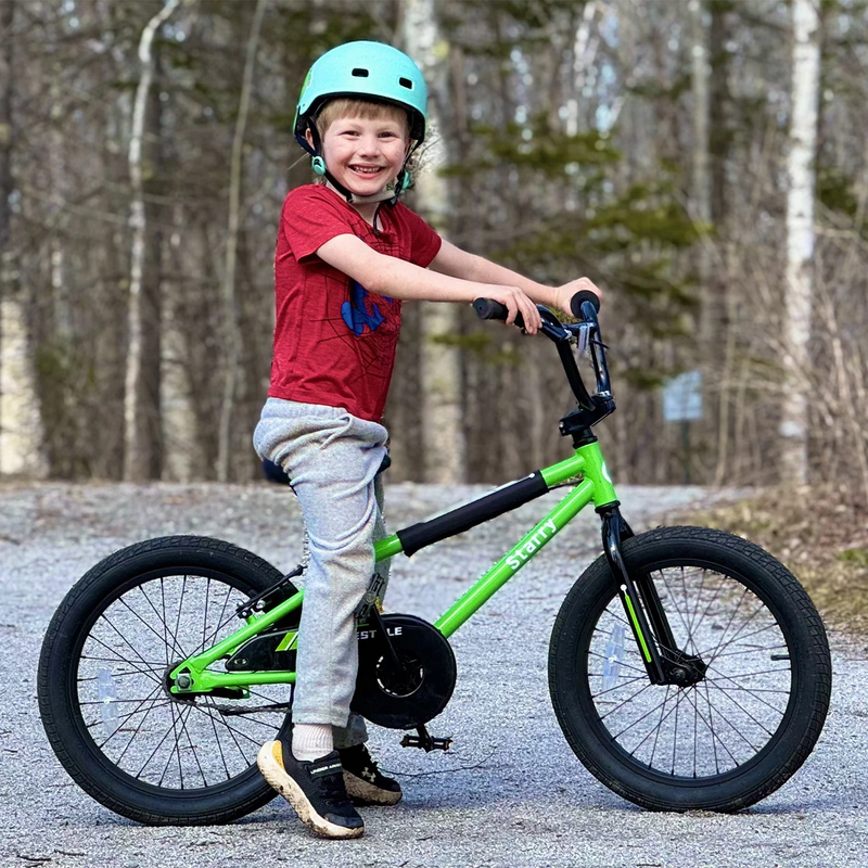 14in Kids BMX Bike w/ Training Wheels Coaster & Rear V Brake Ages 3 5 Green6