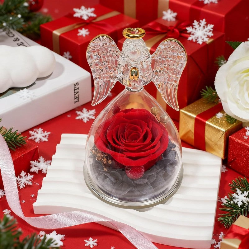 Christmas Rose Gifts for Women, Preserved Flower Birthday Gifts for Mom Grandma,6