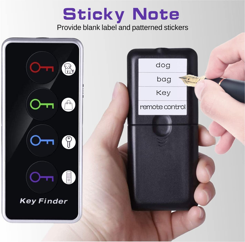Key Finder RF Item Locator 4 Pack 80dB 131ft Range Wireless Tracker3