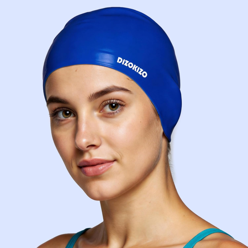Unisex Silicone Swim Cap 2 Pack Waterproof Non Slip Swimming Cap7