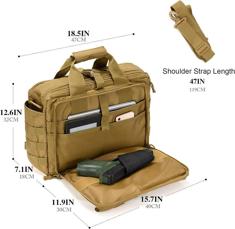 Tactical Messenger Bag 14 15.6 17.3 Inch Laptop Briefcase Military Work Bag Men3