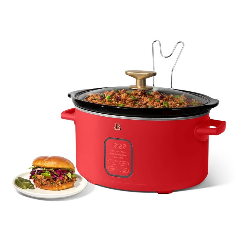 6 Qt Programmable Slow Cooker, Tomato Red by Drew Barrymore10