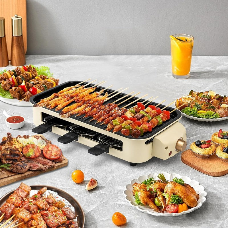 2 in 1 Electric Indoor Grill Smokeless 1700W Nonstick Removable Plate8