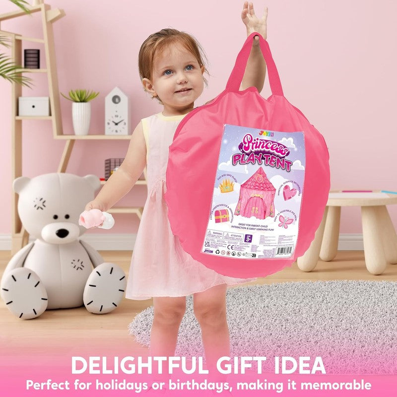 Princess Castle Kids Pop Up Play Tent, Indoor/Outdoor Playhouse for Girls6