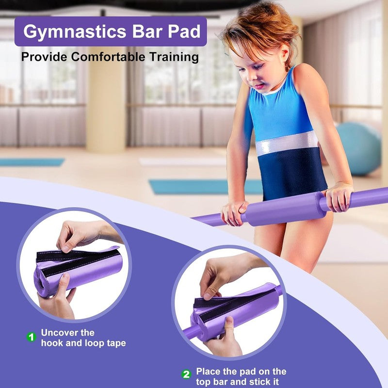 Kids Gymnastic Bars Adjustable Folding Training Kip Bar Expandable Home4
