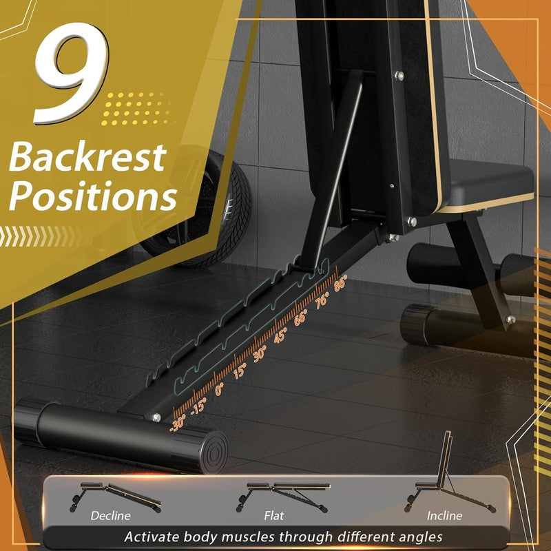 Adjustable Weight Bench 660LB Foldable Incline Decline Home Gym Workout Bench4