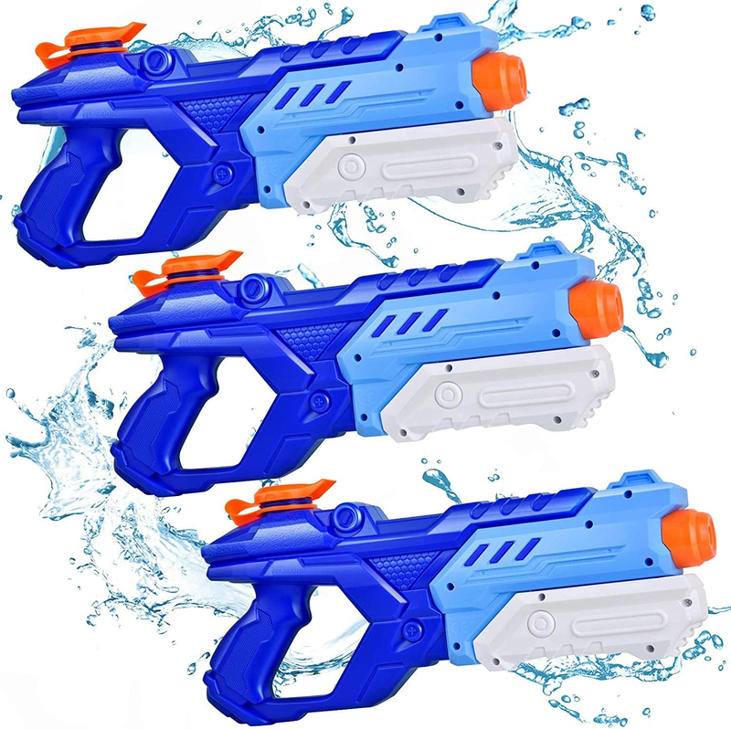 3 Pack Water Guns 600CC Super Blaster Soaker Pool Beach Outdoor Toy Blue0