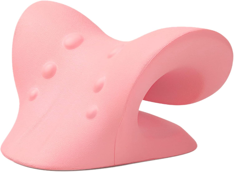 Neck Shoulder Relaxer Cervical Traction TMJ Pain Relief Pink1