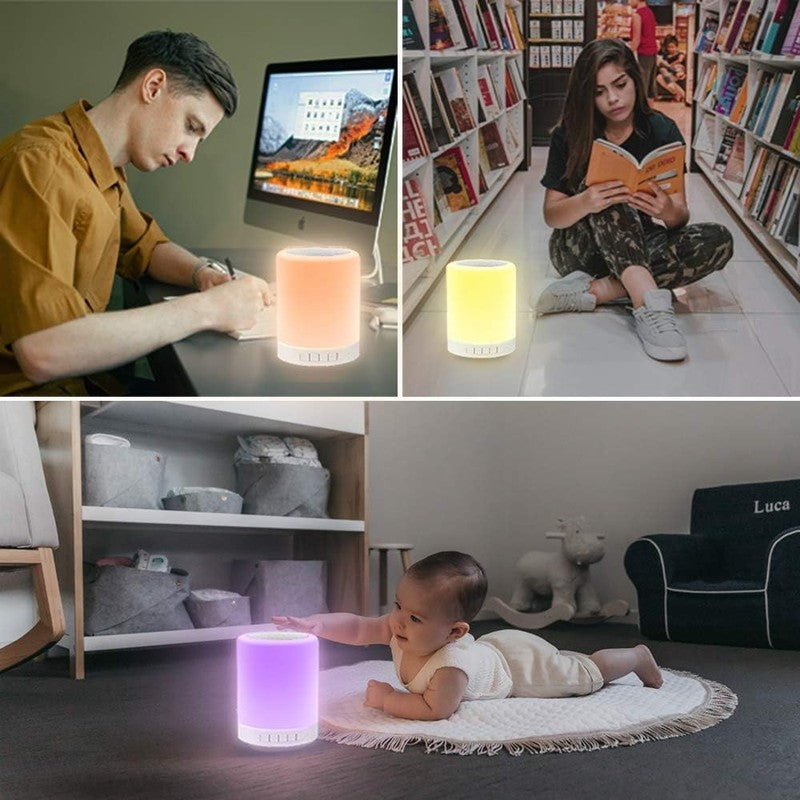 Touch Bedside Lamp - with Bluetooth Speaker, Dimmable Color Night Light, Outdoor5