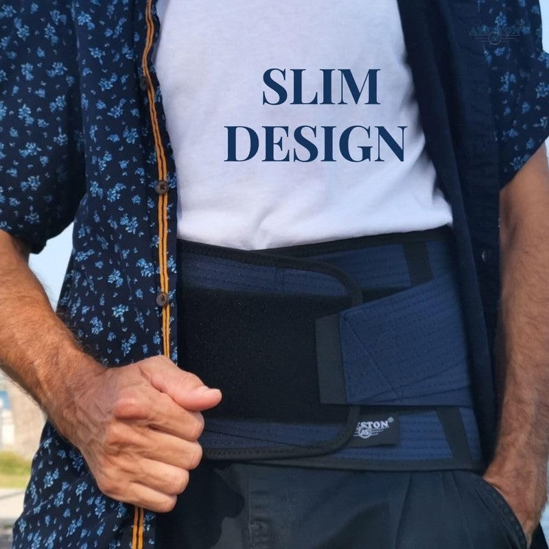 Back Support Brace Medium 32 37" – Adjustable Lumbar Belt, 6 Ribs, Unisex8
