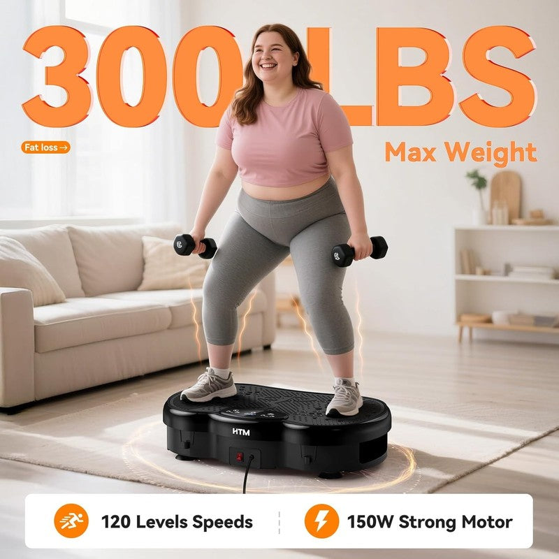 Vibration Plate Exercise Machine 300lbs 120 Speeds 9 Modes Home Fitness5