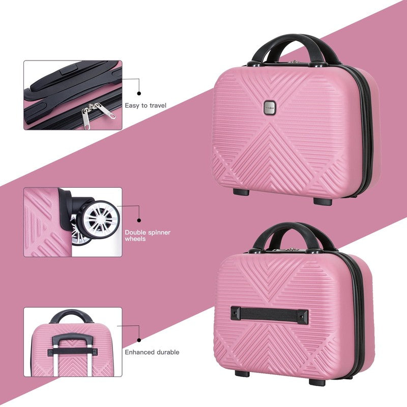 Stylish Pink 2 Piece Hardside Luggage Set with Spinner Wheels, Lightweight4
