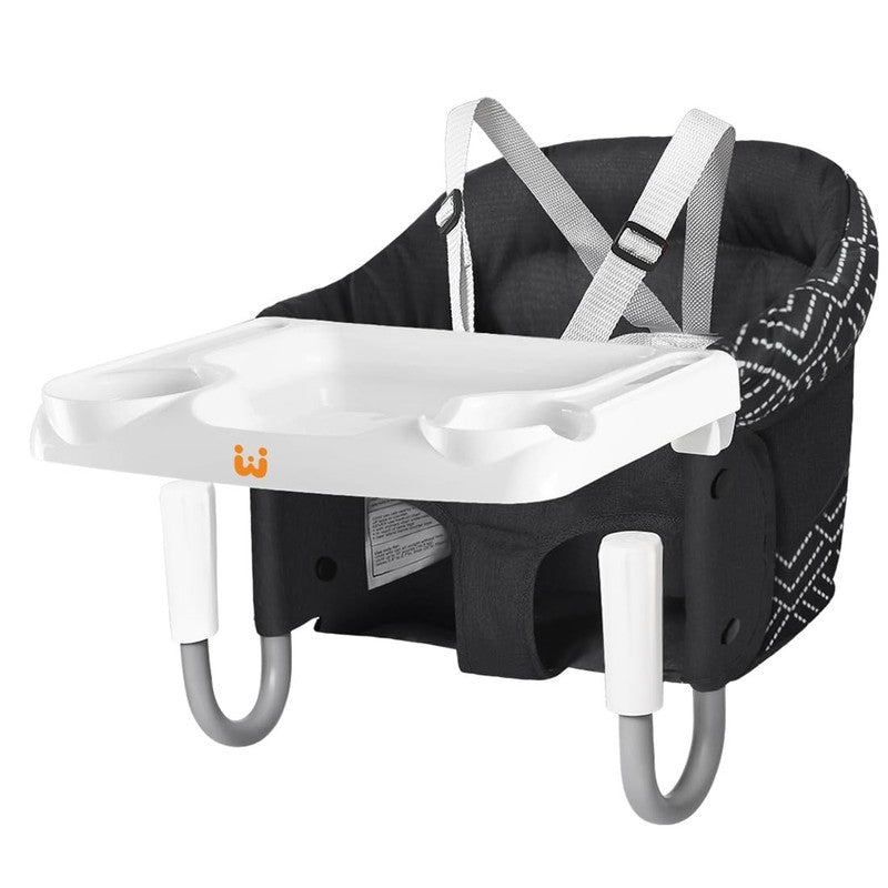 Hook on High Chair Portable Clip on Baby Feeding Seat Stripe Black7