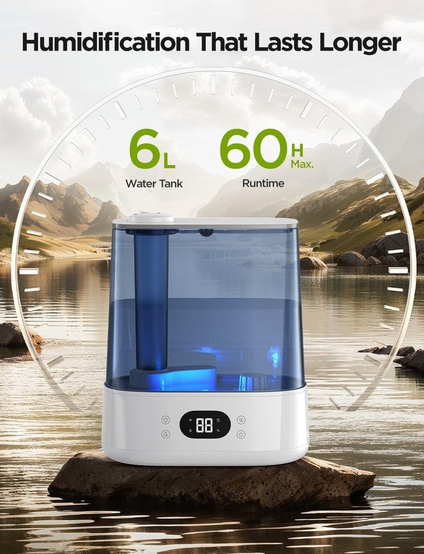 Smart Humidifier 6L Cool Mist WiFi 60H Aroma Diffuser Auto Mode Alexa Compatible6