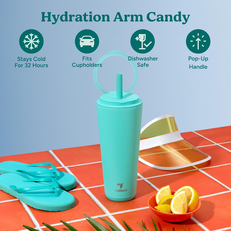 32oz Stainless Insulated Tumbler Spill Proof Flip Lid Cold 32H1