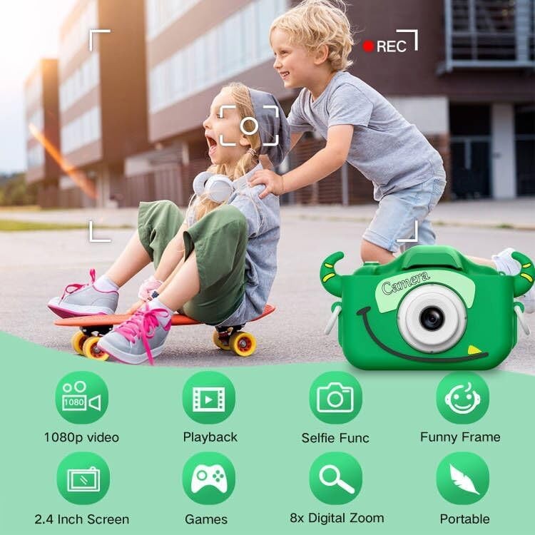 Kids Digital Video Camera Toy w/ Cartoon Cover 32GB SD Card Ages 3 82