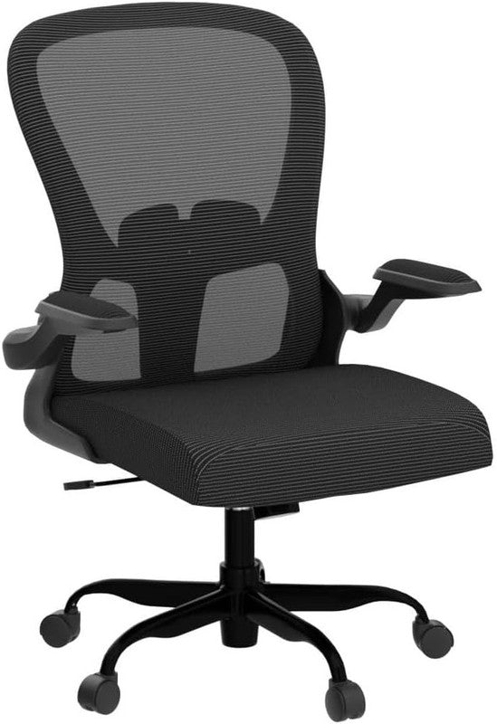 Ergonomic Mesh Office Chair Adjustable Height Flip Up Arms Lumbar Swivel4