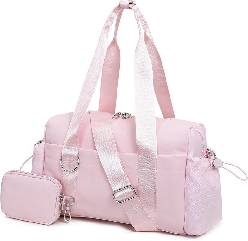 Everyday Mini Gym Bag Women 2.0 Tote Waterproof Travel Duffle Pink Coin Wallet10