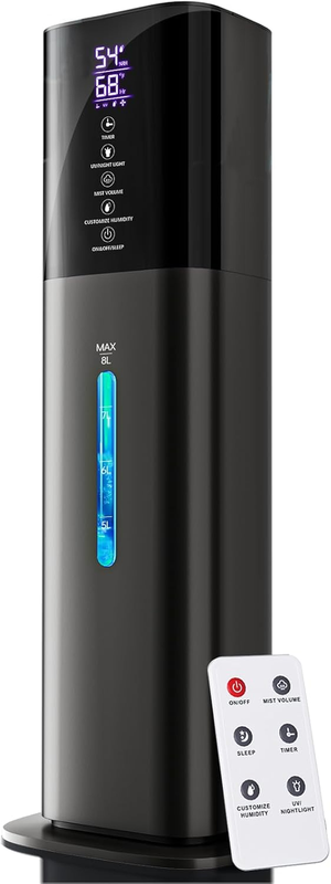 8L Cool Mist Humidifier Bedroom Large Room Quiet Ultrasonic 3 Speed Humidistat9