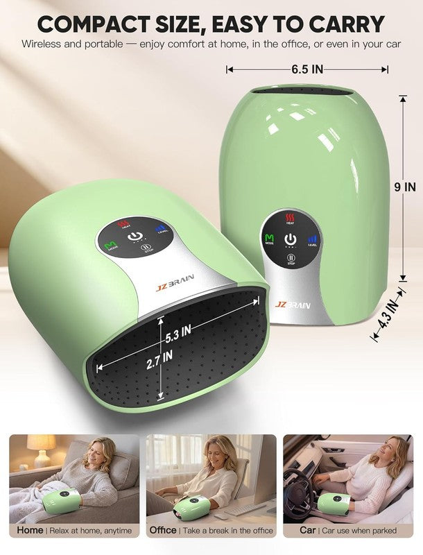 Hand & Wrist Massager w/ Heat Compression Cordless 6 Intensity Pain Relief7