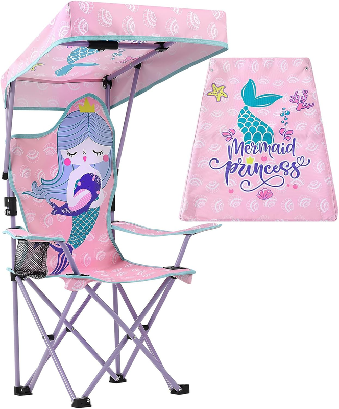 Kids Folding Outdoor Lawn & Camping Chair w/ Cup Holder & Carry Bag0