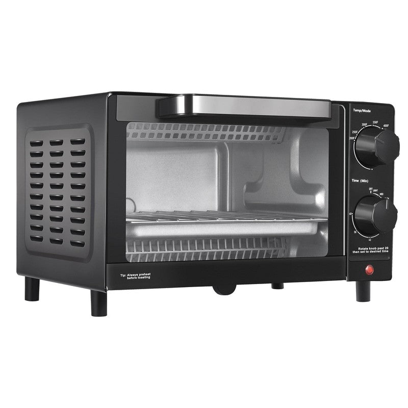 4-Slice Countertop Toaster Oven with Bake Pan & Rack, 3 Settings, Black9
