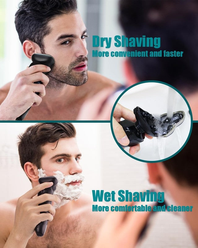 Rechargeable Waterproof Electric Razor for Men with Trimmers - Cordless Shaver6