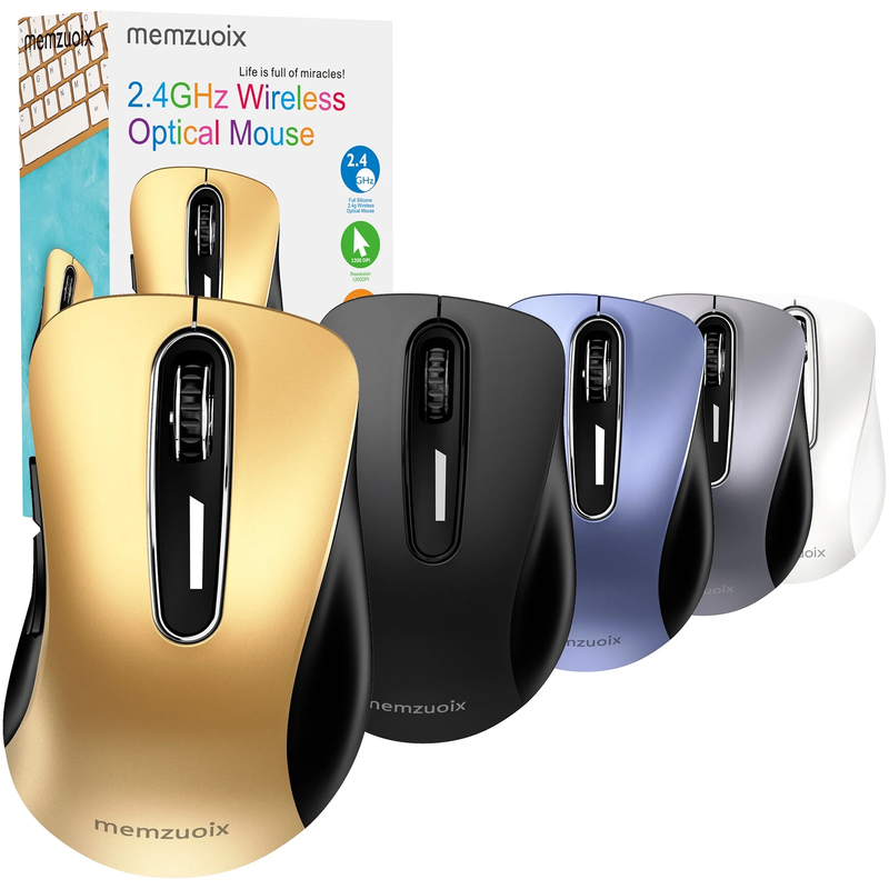 2.4GHz Wireless Mouse 1200 DPI 5 Button USB Receiver PC Laptop Bumblebee5