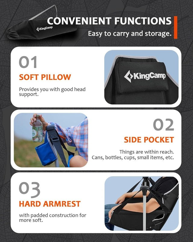 Oversized Hammock Camping Chair 400lb Folding Rocking Recliner Outdoor7
