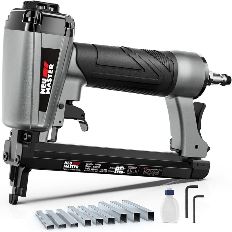 Pneumatic Staple Gun 20 Gauge Upholstery Stapler 1500 T50 Staples Air Tool New1