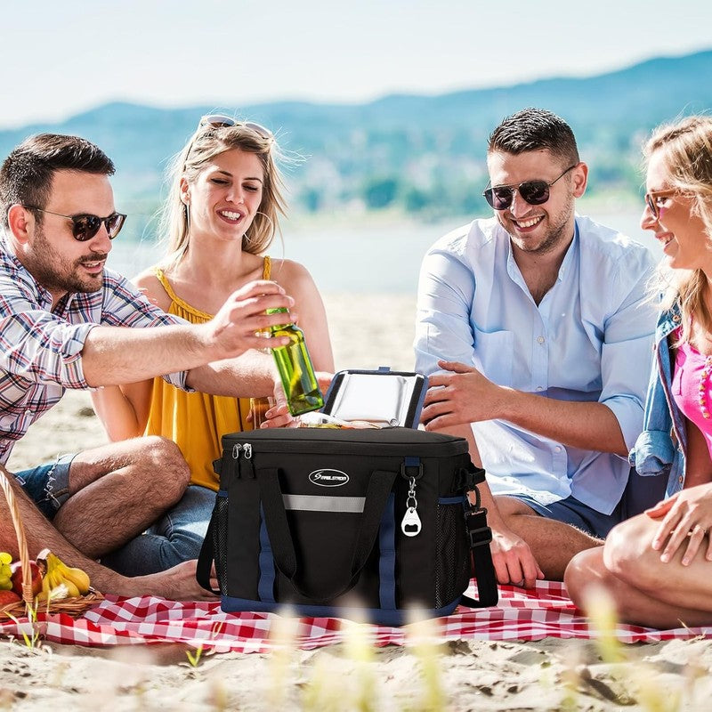 Collapsible Soft Cooler Bag 35 Cans Leakproof Beach Camping Cooler6