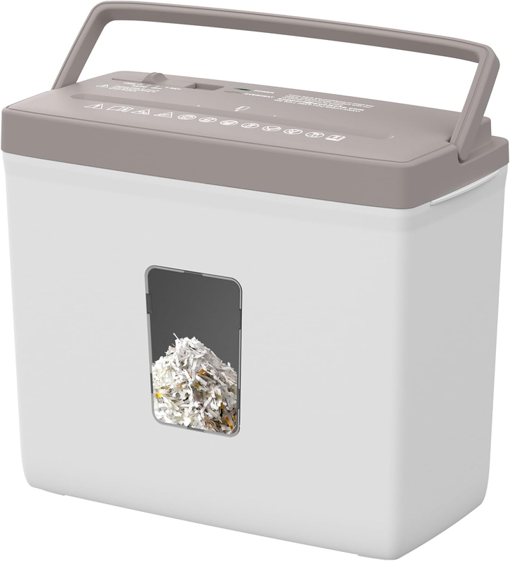 5 Sheet Cross Cut Paper Shredder P 4 Home Office Jam Proof Brown/White9