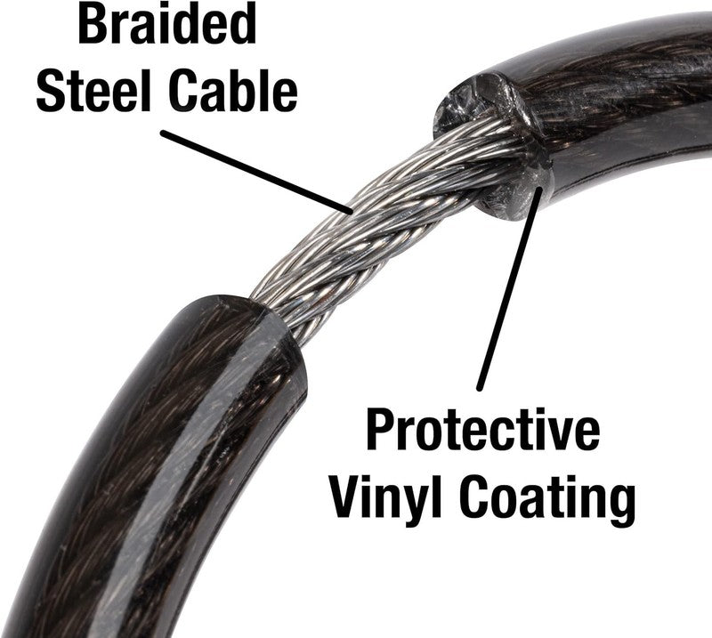 Bike Lock Cable with Combination Black, 8143D2