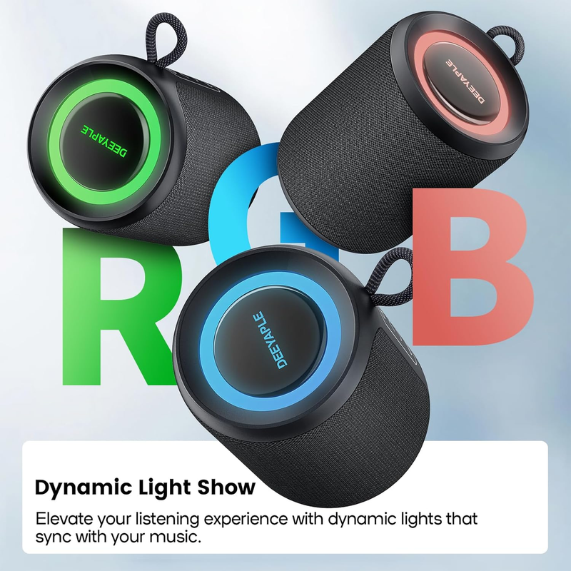 Wireless Bluetooth Speaker IP67 Waterproof 15W Stereo LED Portable Speaker5