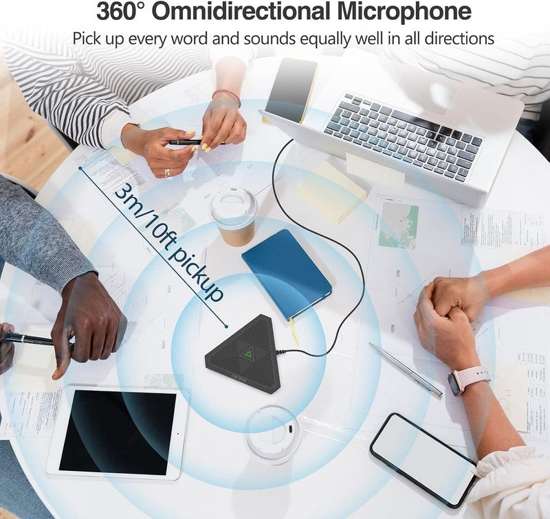 Conference USB Microphone w/ Mute, Omnidirectional Condenser Mic for PC5