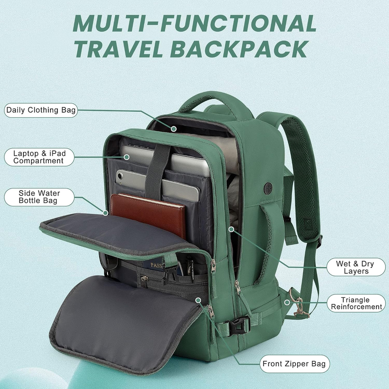 Travel Laptop Backpack Women Carry On Personal Item 16 Inch Waterproof6