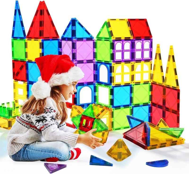 Magnetic Blocks - Magnetic Tiles Toys for Toddlers Kids Magnet Building Blocks P7