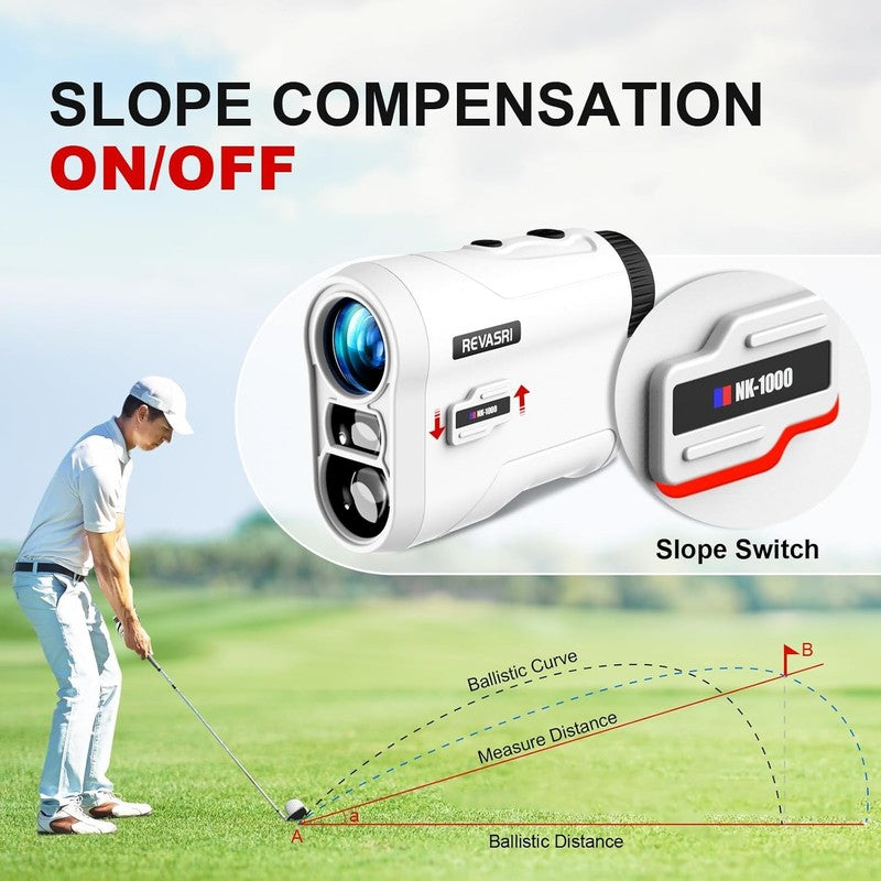 Golf Rangefinder 600/1000 YDS Slope Pin Lock Vibration Rechargeable Battery2