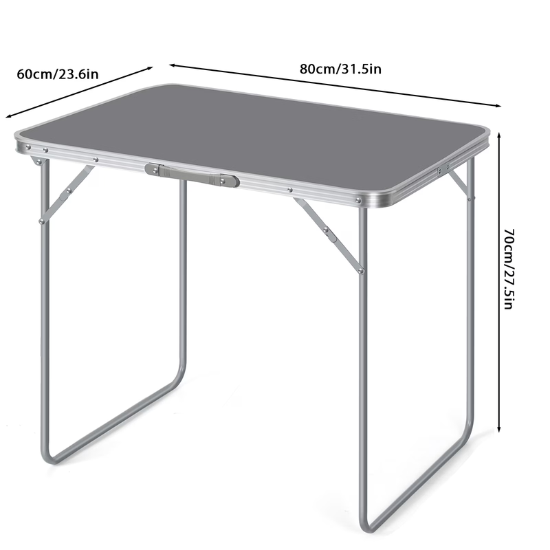 Space Saving Folding Table, Multi-Purpose Charcoal Gray Card Table for Kitchen,2