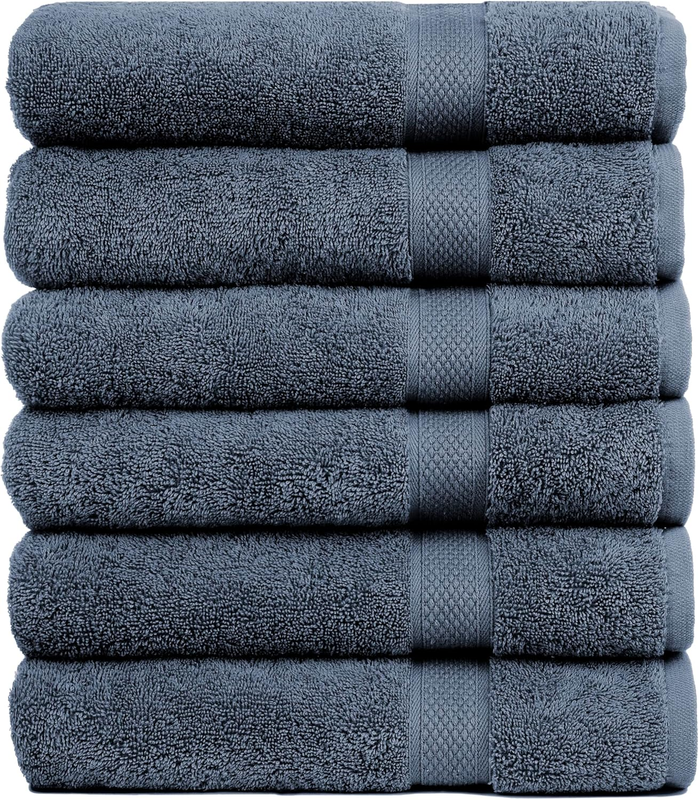 Pleasant Home Bath Towels Set of 6 (24” X 50”) 100% Cotton, 515 GSM | Lightweigh0