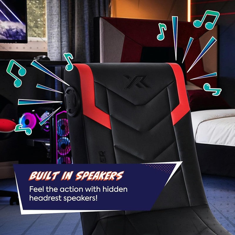 Floor Gaming Rocker Chair w/ Built In Audio, Foldable for Kids & Teens6