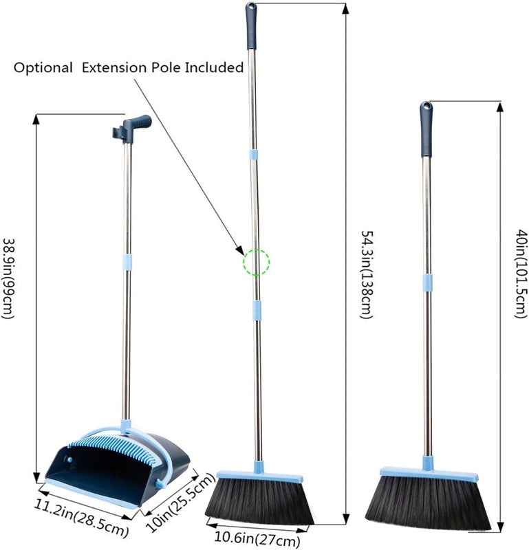 2025 Broom and Dustpan Set   Long Handle Combo for Indoor & Outdoor Use4