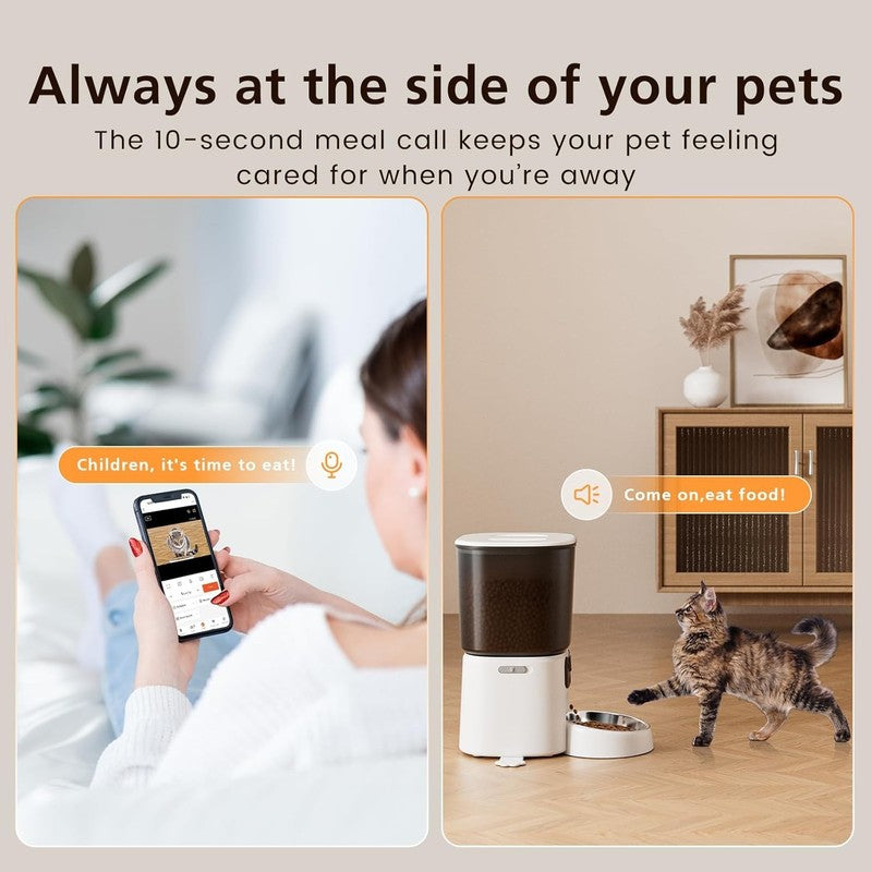 Automatic Cat Feeder with Camera, 4L Wifi Smart Pet Feeder with APP Control, 1085