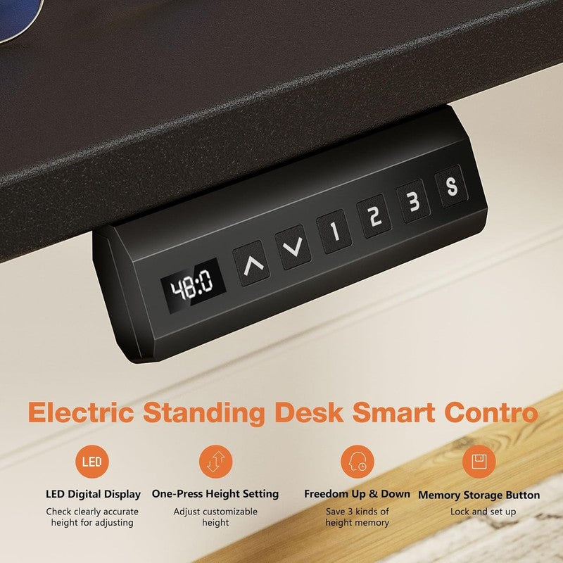 Electric Height Adjustable Standing Desk   48"x24" Sit to Stand Office Table5