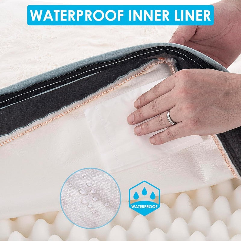 Orthopedic Dog Bed for Large Dogs   Waterproof Crate Bed with Washable Cover1