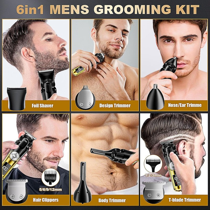 Beard Trimmer for Men, IPX6 Waterproof Electric Shaver Razor&Cordless Hair Clipp6