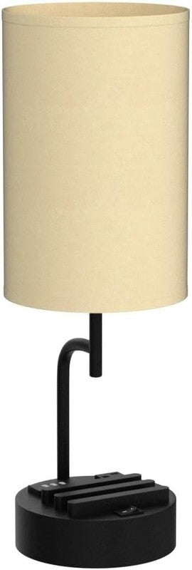 Modern Table Lamp with USB Ports & AC Outlet   Pack of 2, Cream3