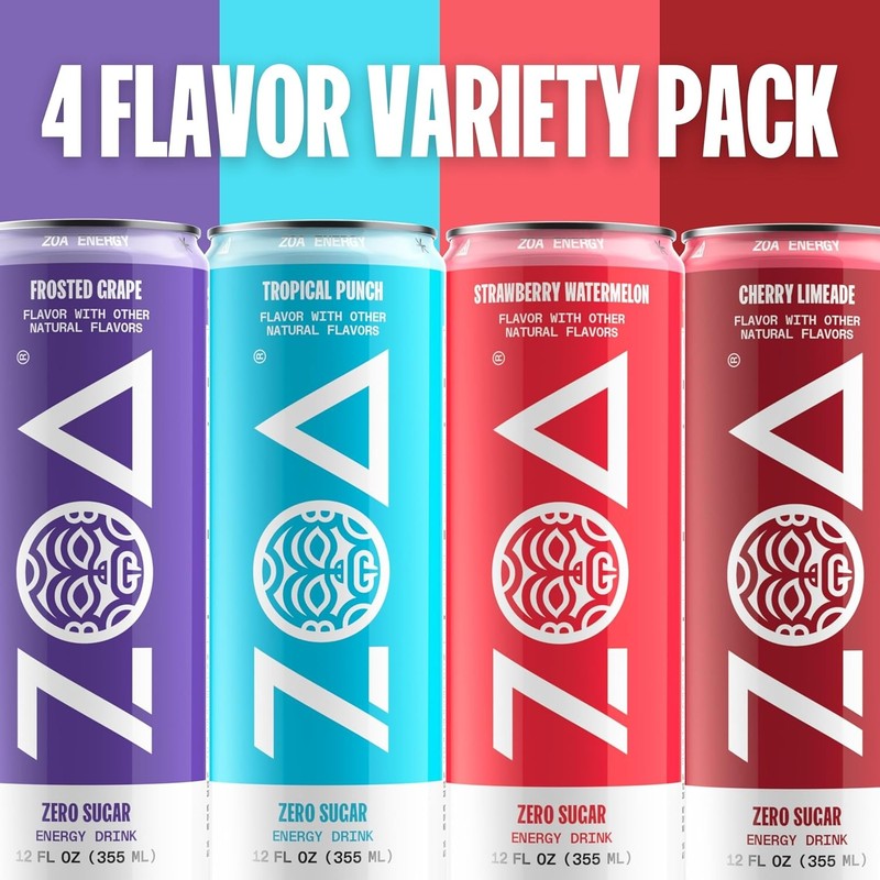 Zero Sugar Energy Drink Variety Pack   12 Pack with Electrolytes & Vitamins3