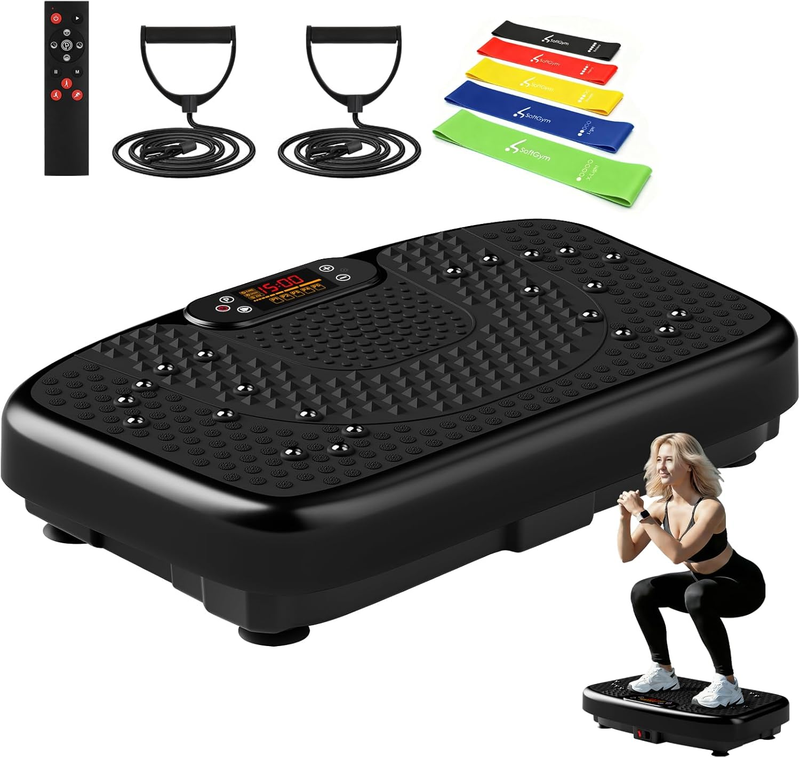 Vibration Plate Exercise Machine 450lb Whole Body Workout w/ Bands9